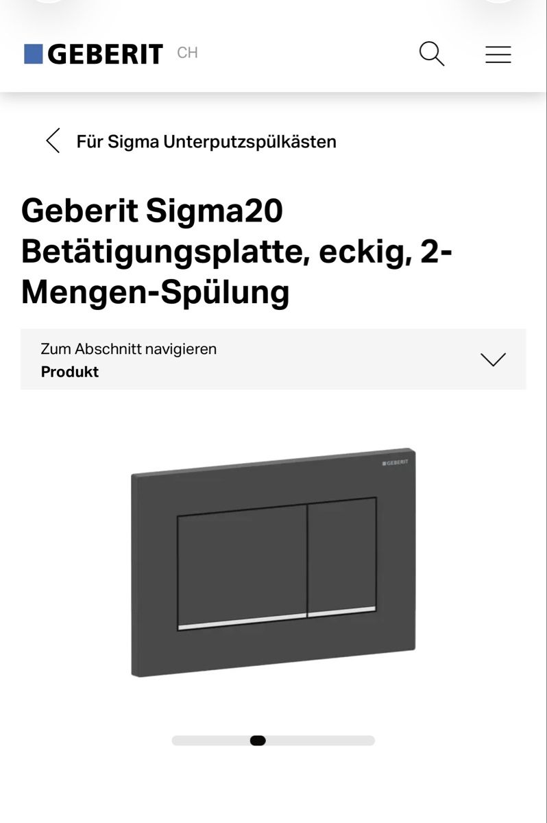 Geberit WC: Geberit Sigma20 Betätigungsplatte eckig schwarz matt – Neu und originalverpackt aus Densbüren von mar_kus_85 2