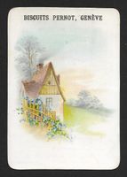 Chromo Biscuits PERNOT Genève : Maison à la campagne (1910s)