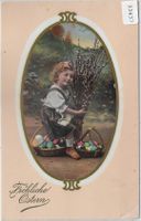 Fröhliche Ostern - Mädchen mit Eier