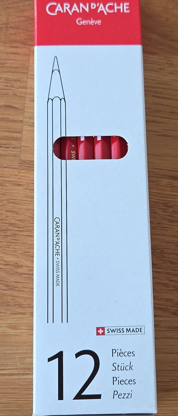 Caran D'Ache Penna & Evidenziatori: Caran d'Ache 12 Farbstifte rot neu – Nuovo e nell'imballaggio originale da Ennetmoos venduto da Gamer2
