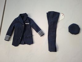 Barbie Ken Pilot Uniform Set for Doll Dark Blue with Cap