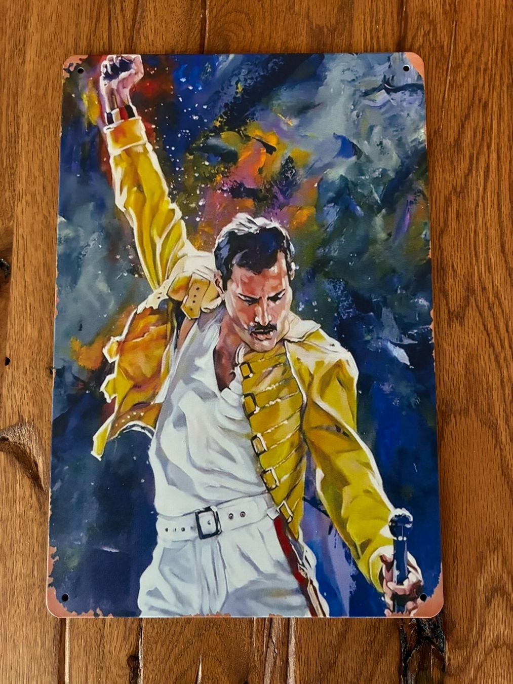 Dischi in vinile: Queen - Freddie Mercury - schönes Blechschild – Nuovo e nell'imballaggio originale da Bremgarten AG venduto da Eurotiz 1