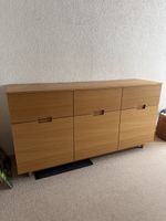 Sideboard in heller Eichenoptik – 3 Schubladen, 3 Türen