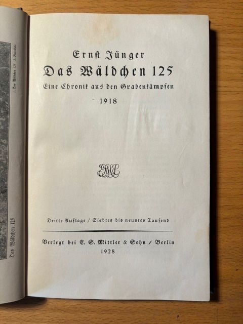 Livres: Ernst Jünger: Das Wäldchen 125 – D'occasion à Seon par retep012 2