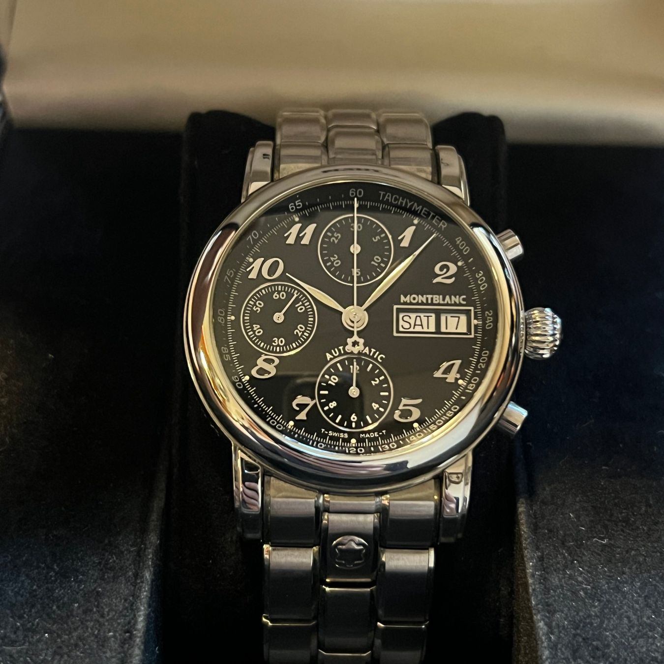 Montblanc Orologi: Montblanc Star Meisterstück Chronograph Automatic 7016 – Usato da Carouge GE venduto da Watchaser