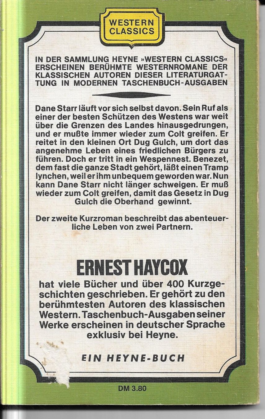 Libri: Ernest Haycox - Der Mann mit dem Colt – Usato da Nunningen venduto da mercury-for-books 1