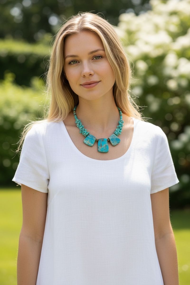 Catenine: Howlith/ Variscit Choker – Nuovo e nell'imballaggio originale da Kriens venduto da Hortensie6 4