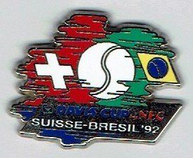 Plaketten & Abzeichen: Davis Cup NFC Suisse Bresil 92 – Gebraucht aus Hinterkappelen von Schampus