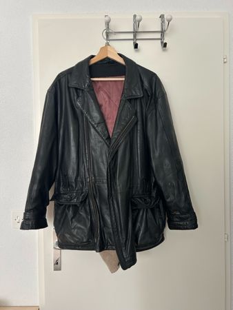 Black Leather Jacke Size L  