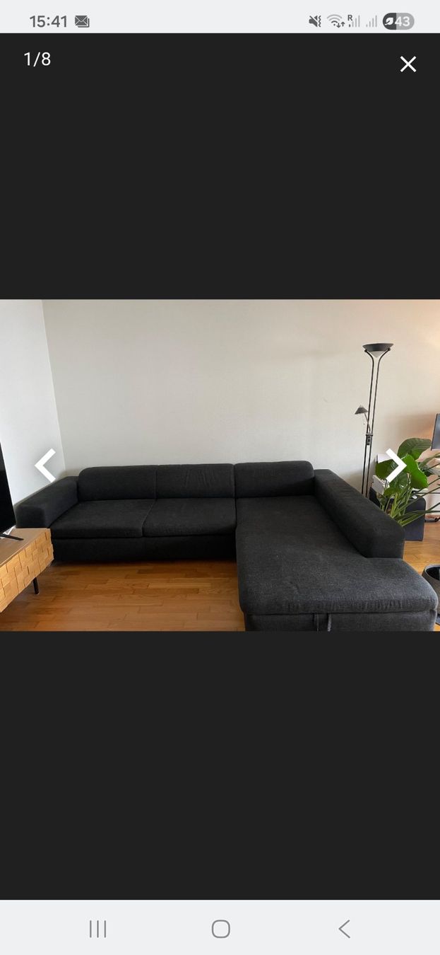 Sofas: Ecksofa dunkelgrau mit Stauraum – Gebraucht aus Stäfa von kre_7mk2
