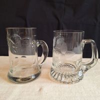 2 sehr schöne, geschliffene Biergläser, Bierkrüge