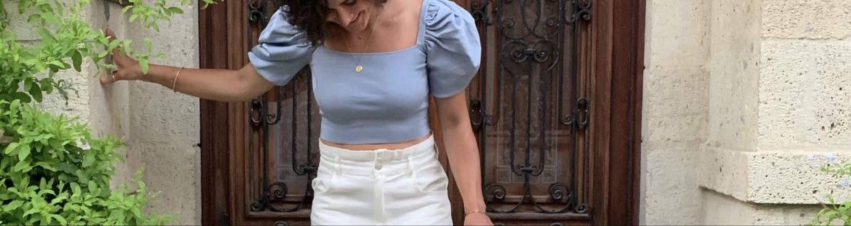 Zara Top: Zara Top, Hellblau, Puffärmel, Grösse S – Usato da Basel venduto da FatmaCan52 1