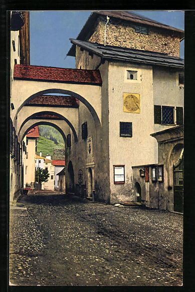 Cartoline postali: AK Zuoz, Altes Tor mit Durchblick – Usato da Berlin venduto da bartko-reher