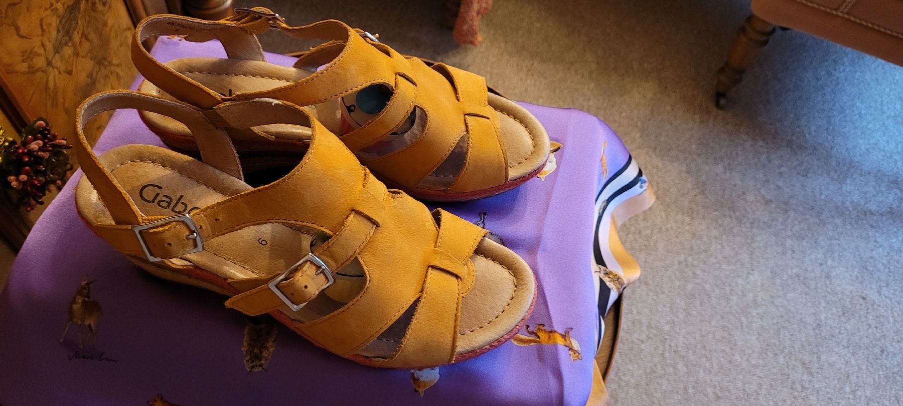 Gabor Damenschuhe: Gabor Wildleder Sandaletten Gr.39 – Gebraucht aus Winterthur von Wohnhaus