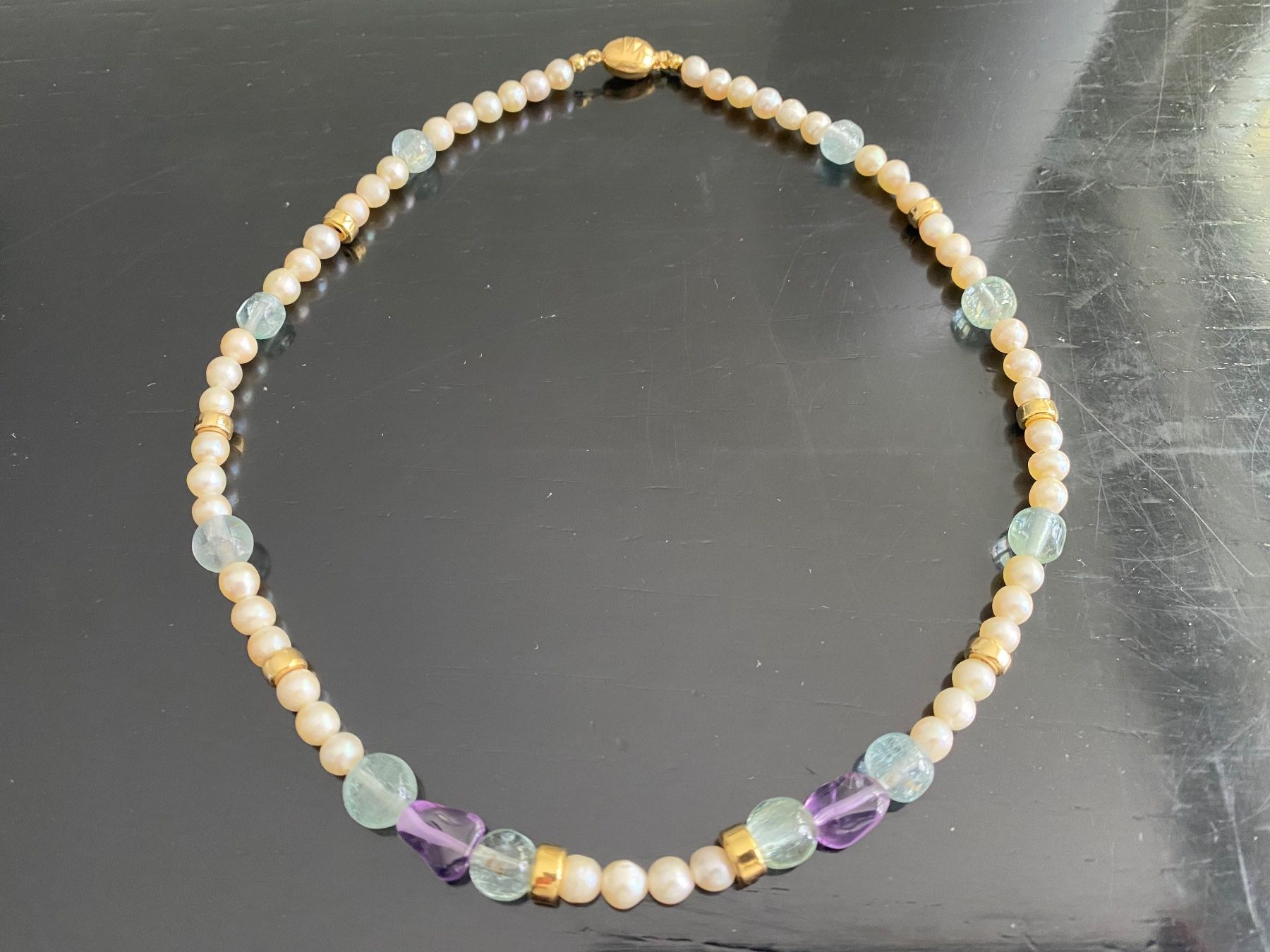 Ketten: 18K PERLEN/ EDELSTEINE KETTE – Neu (gemäss Beschreibung) aus Basel von shorthills_2013 2