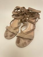 Gianvito Rossi Sandales gladiateur T 38,5 Daim Beige ✨