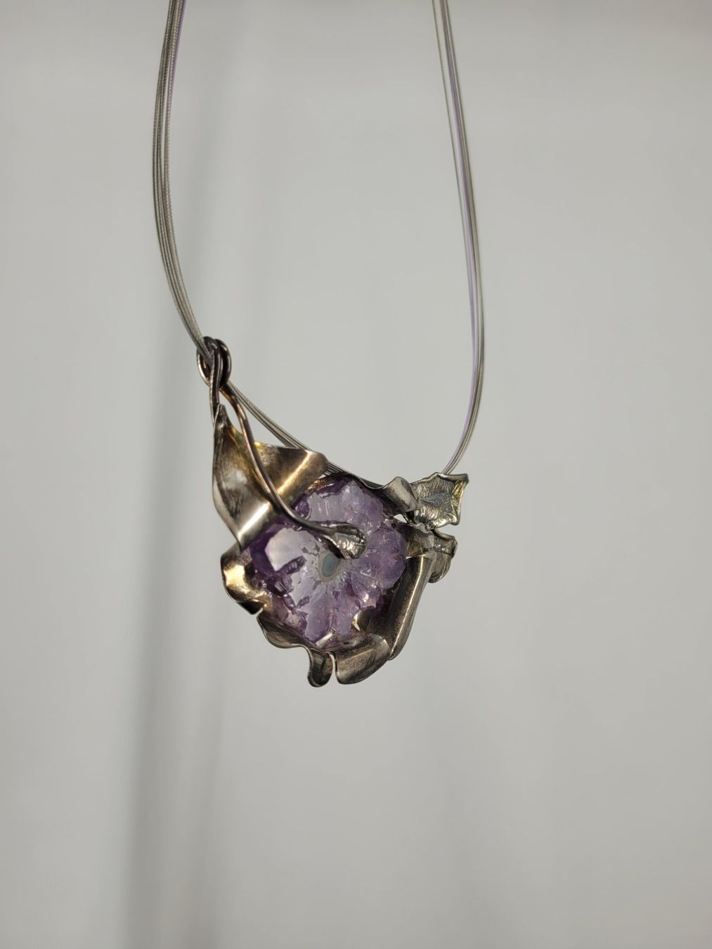 Catenine: Collier argent pierre violet – Usato da Lausanne venduto da PlusValue_Lausanne
