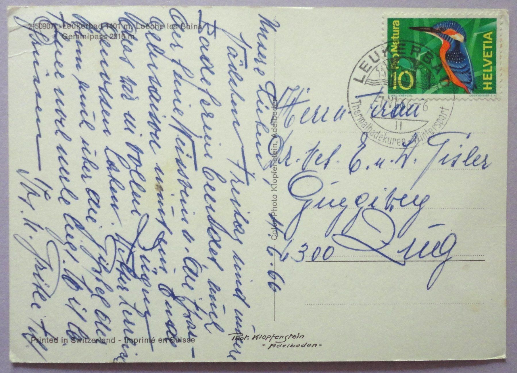 Cartoline postali: Leukerbad, Gemmipass – Difettoso da Fétigny venduto da Billy2miny 1