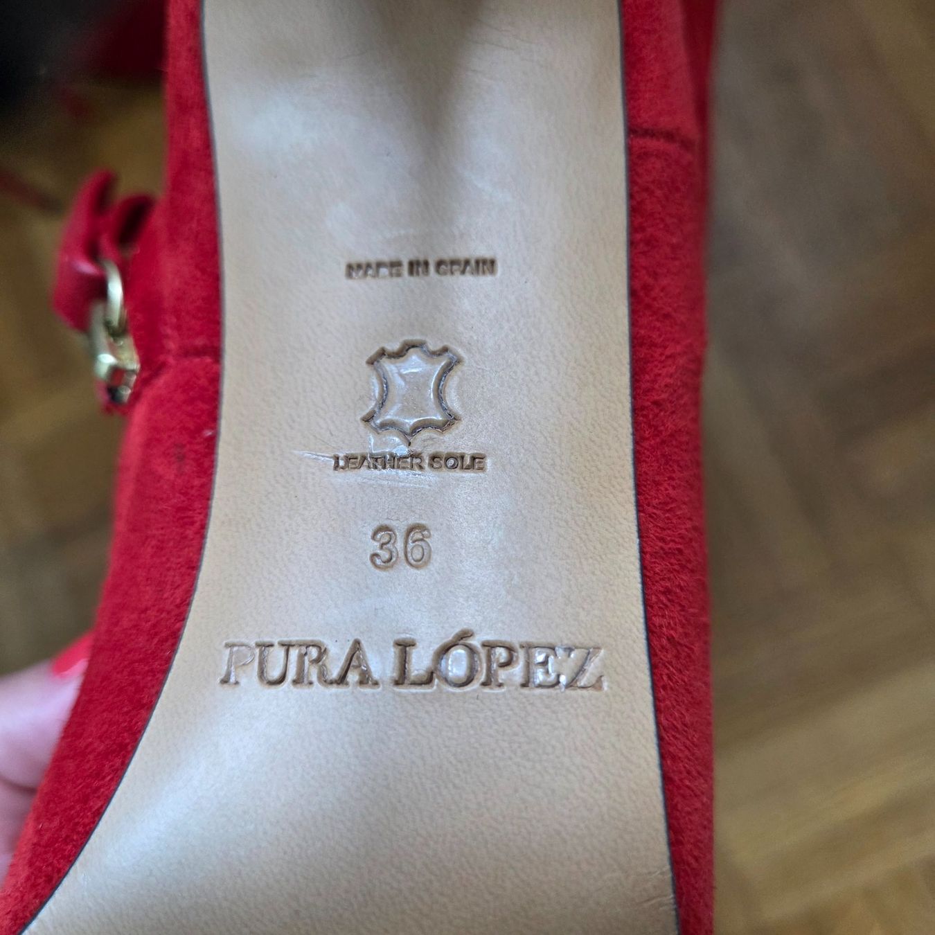 Scarpe da donna: Bottes Pura Lopez daim rouge 36 – Usato da Onex venduto da AF. 1