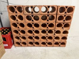 Flaschenregale Terrakotta gebraucht 4x6 Elemente
