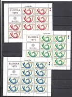 MALTA EUROPA-CEPT  série de 3 feullets neufs ** 1973