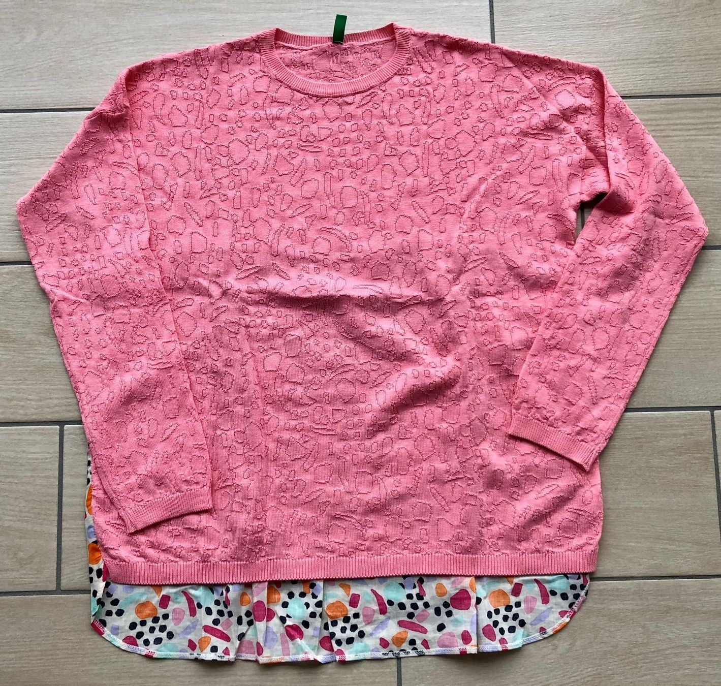 Benetton Maglioni & Felpe: Pull Benetton rose bi-matière 140/146 – Nuovo (secondo la descrizione) da Moutier venduto da chicboutique