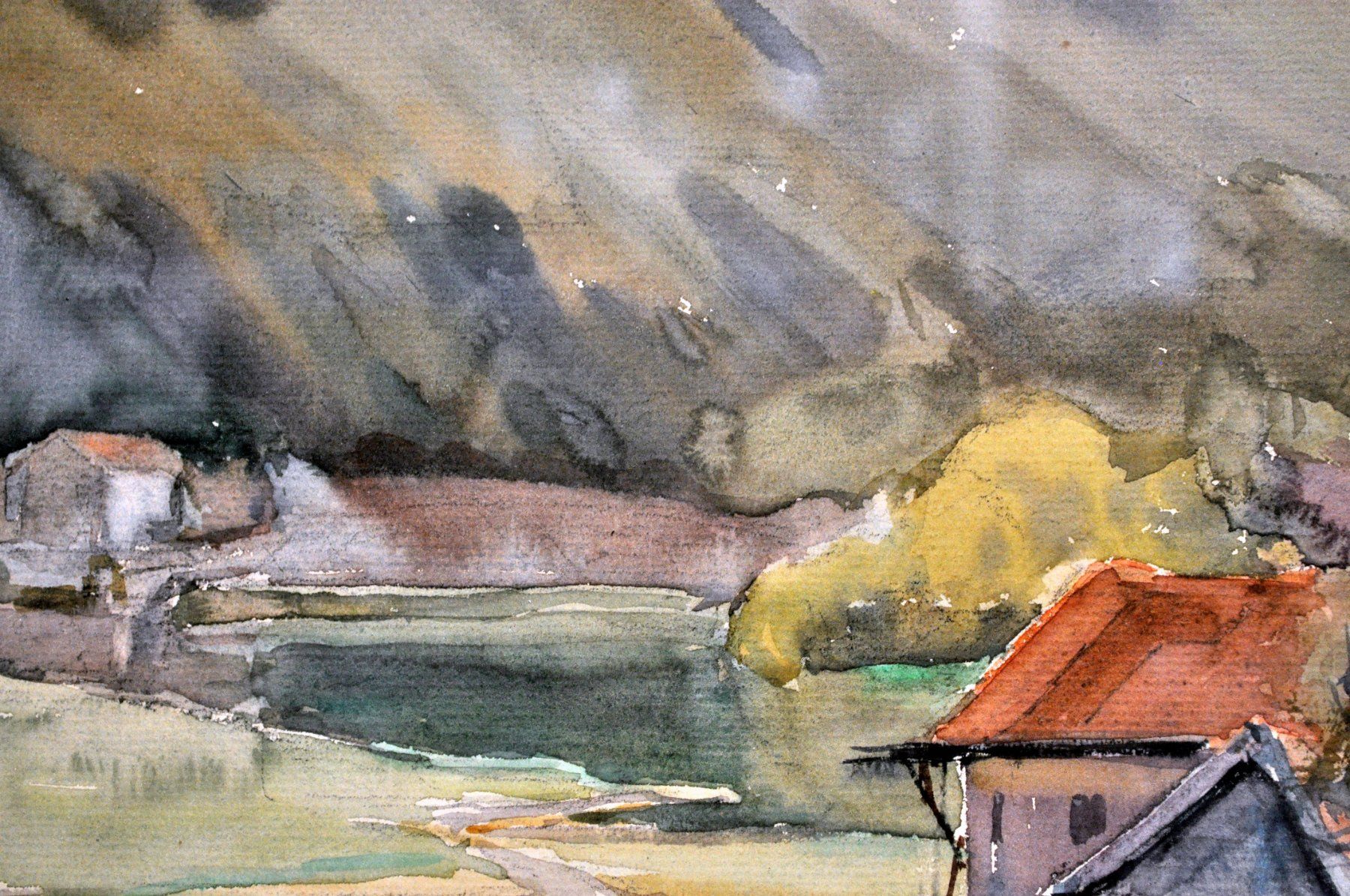Dipinti: Aquarelle originale signée Pierre Châtillon – Usato da Neuchâtel venduto da Neuchatel 4