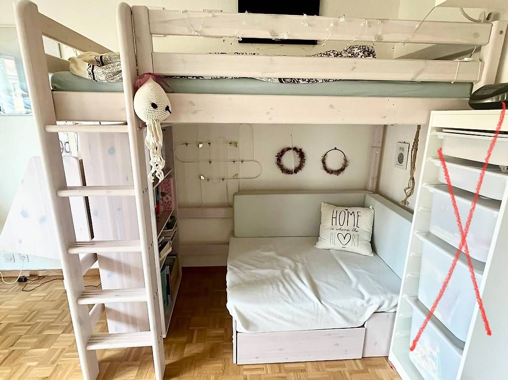 Flexa Betten: Lit mezzanine & lounge FLEXA – Gebraucht aus Fribourg von Fleur13