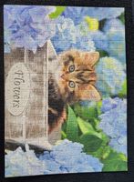 Puzzle Katzenmotiv Blumenkiste Zustand akzeptabel