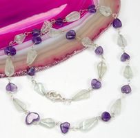 ♛ Zierliche Amethyst Gliederkette