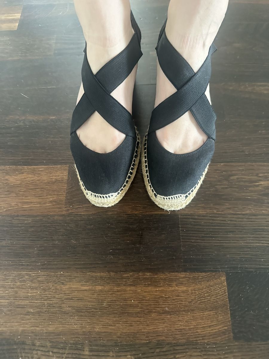 Scarpe da donna: Black espadrilles sandal with heel – Nuovo (secondo la descrizione) da Uster venduto da Monika_OB 4