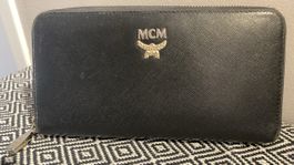 MCM Portemonnaie schwarz /gold 19x10 cm