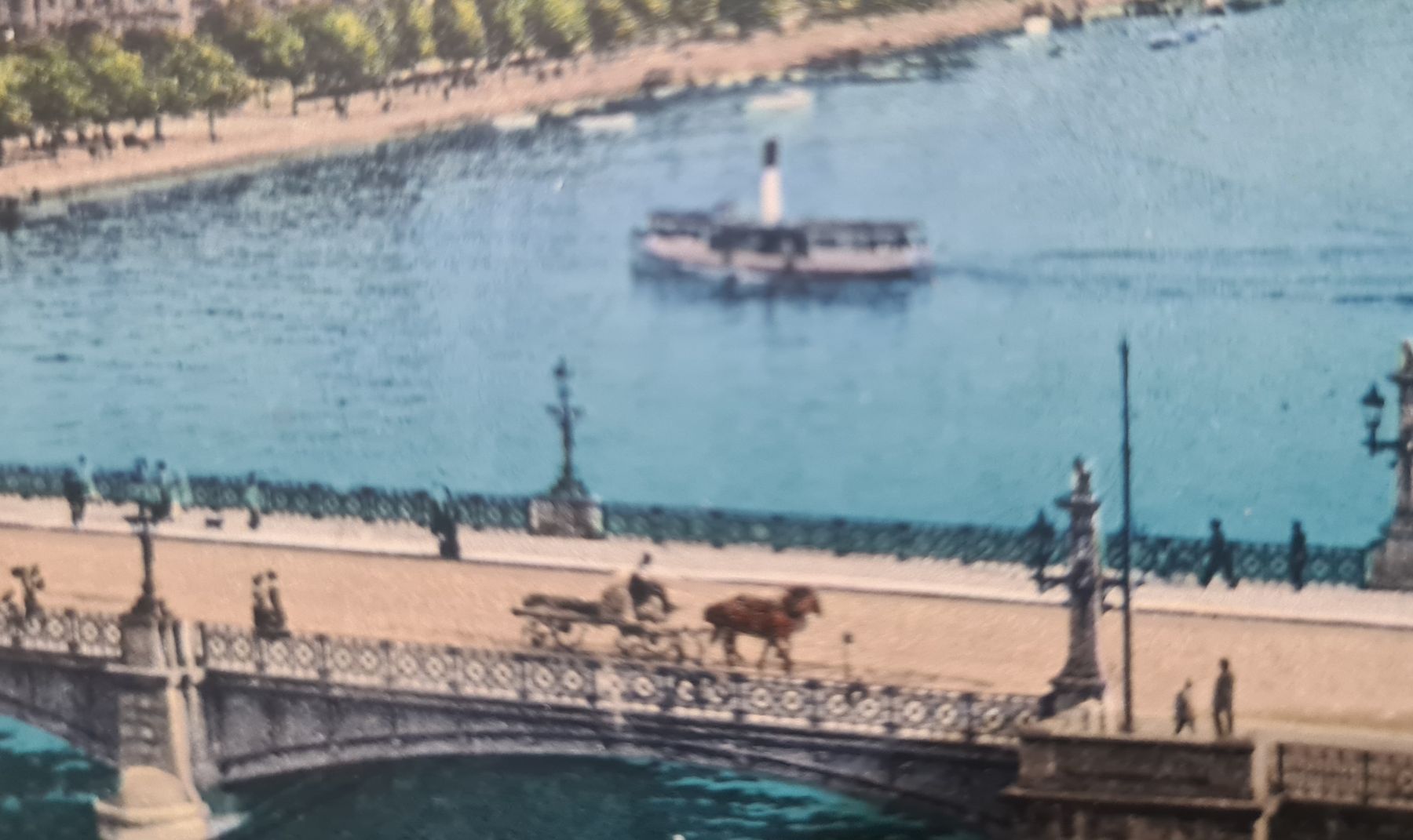 Cartoline postali: Zürich Quaibrücke mit Pferdegespann – Usato da Ebikon venduto da Donar50 1