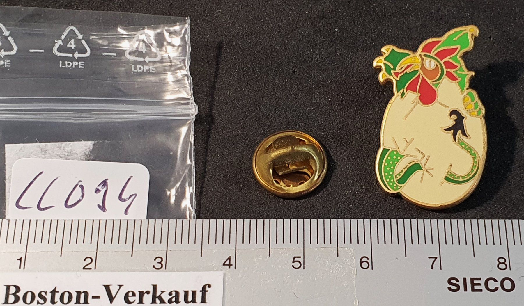 Placchette & Badge: CC094 - Pin Basel Basilisk aus dem Ei / Baslerstab – Usato da Reinach BL venduto da Boston-Verkauf 2
