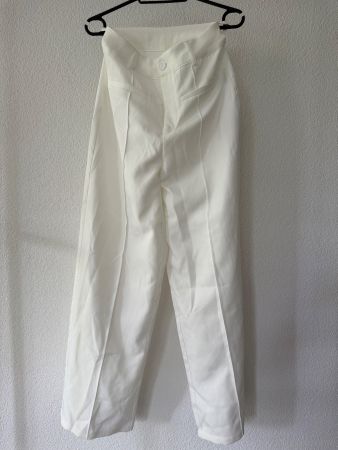 Cider High Waist White Pants - XS