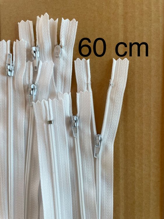 Leduc Trimmit 212 Nylon-Reißverschlüsse – 20 Cm, Weiß, 5-teilig – Für Nähen & Basteln