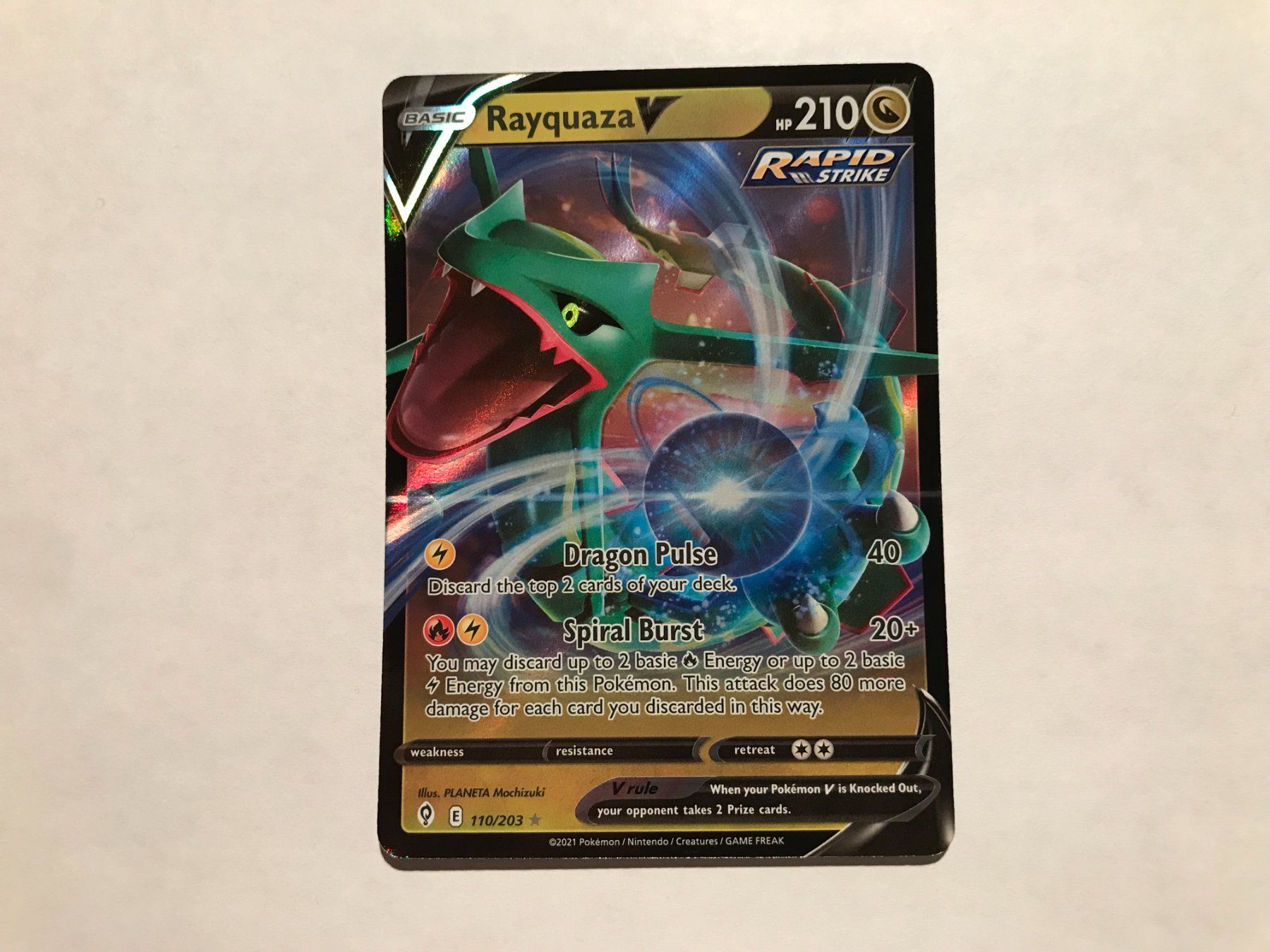 Pokémon Carte collezionabili: Rayquaza V Evolving Skies EN – Usato da Hagendorn venduto da Pokecollectorch 1