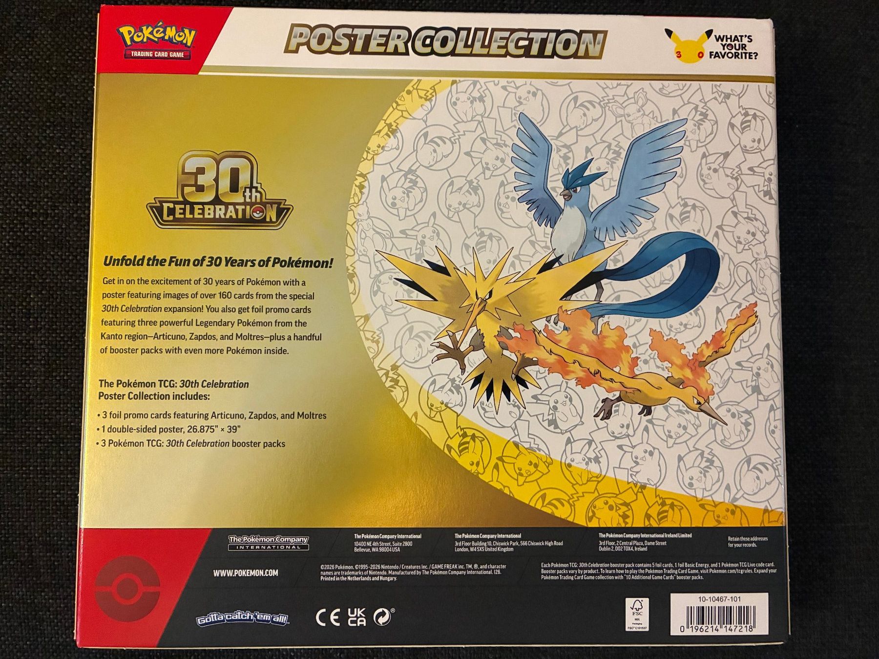 Pokémon Carte collezionabili: Pokémon 30 ans -- Poster Collection EN, Neuf scellé – Nuovo e nell'imballaggio originale da Le Locle venduto da Ndex_collection 1
