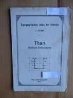 Thun Artillerie-Schiesskarte 1: 25 000    1932