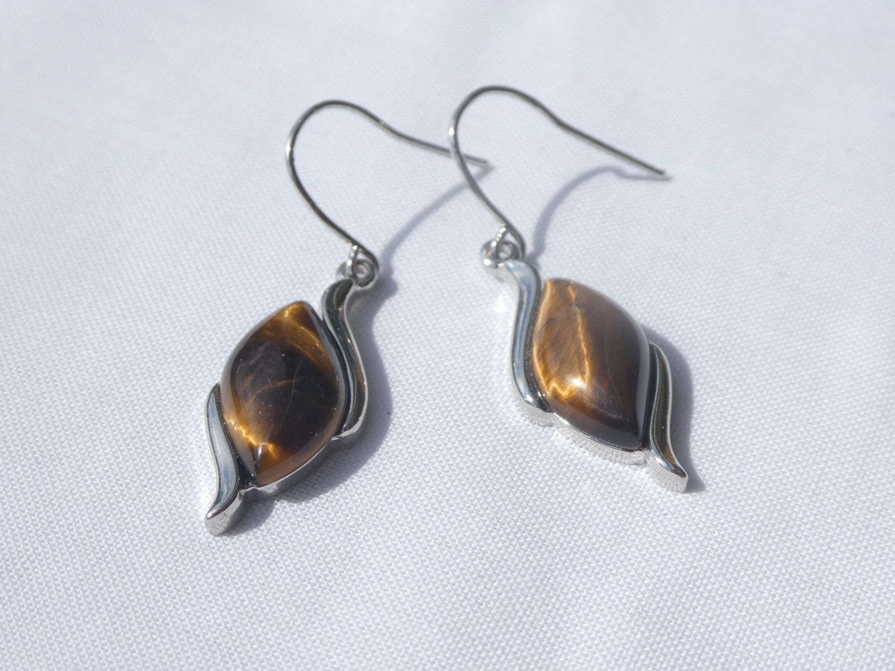 Ohrringe & -stecker: Ohrhänger, Tigerauge, Modeschmuck / neu – Neu (gemäss Beschreibung) aus Gattikon von kaandooh 1