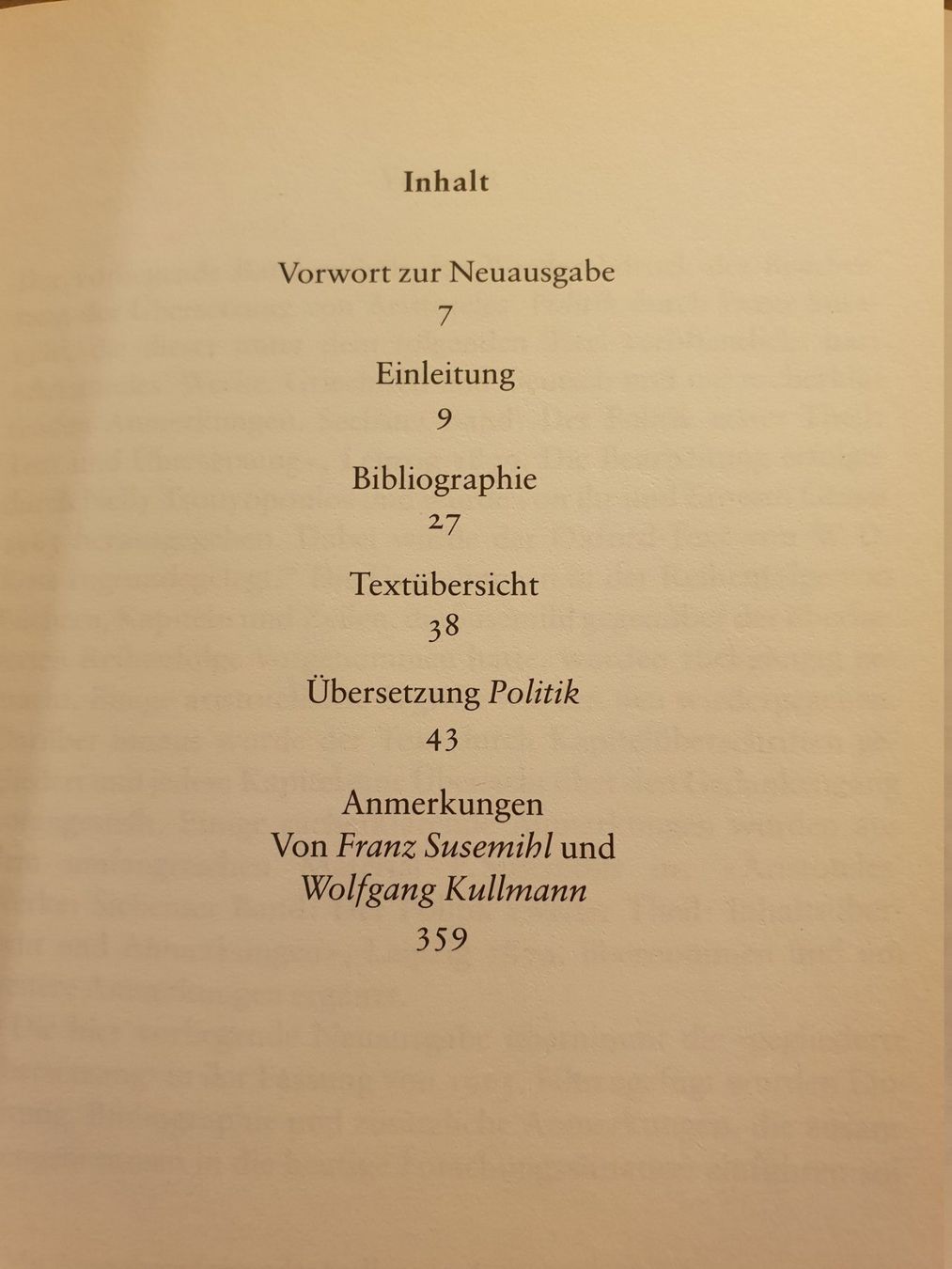 Libri: Politik - Aristoteles – Usato da Zürich venduto da loosebone 3