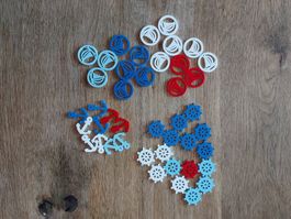 43 Stk Hölzknöpfe mix, wooden buttons