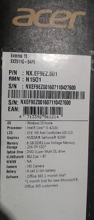 PCs: Ordinateur portable Acer 15 pouces neuf – Gebraucht aus Lausanne von Gls_j