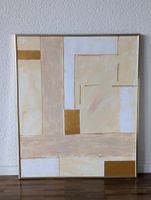 Abstraktes Acrylbild Gold Beige 50x70 / Unikat Wandbild