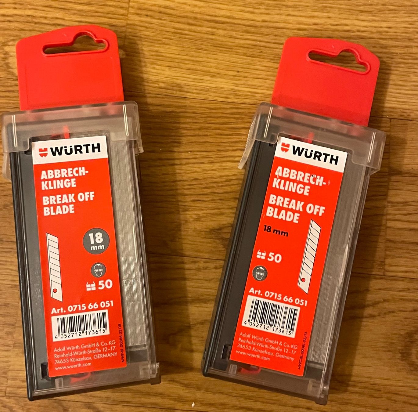 Würth Alle Werkzeuge: Messerklingen - Würth Abbrechklingen – Neu und originalverpackt aus Luzern von Bolle2012 2