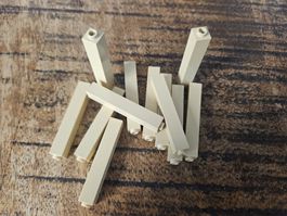 lego 2453a lot de 12 pièces Tan Brick 1 x 1 x 5 -