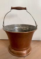 Grosser antiker Kupfer Kessel Blumentopf Eimer
