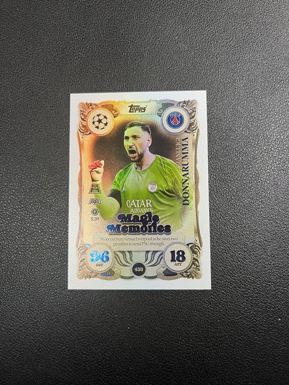 Topps Match Attax 2025/26 Gianluigi Donnarumma 438 (Neu (gemäss ...