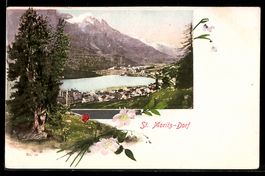 St. Moritz-Dorf, Ortsansicht mit Blick a