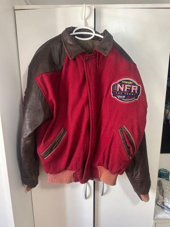 Bomberjacke Wrangler NFR rot Lederbomber Grösse XS